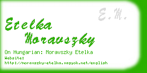 etelka moravszky business card